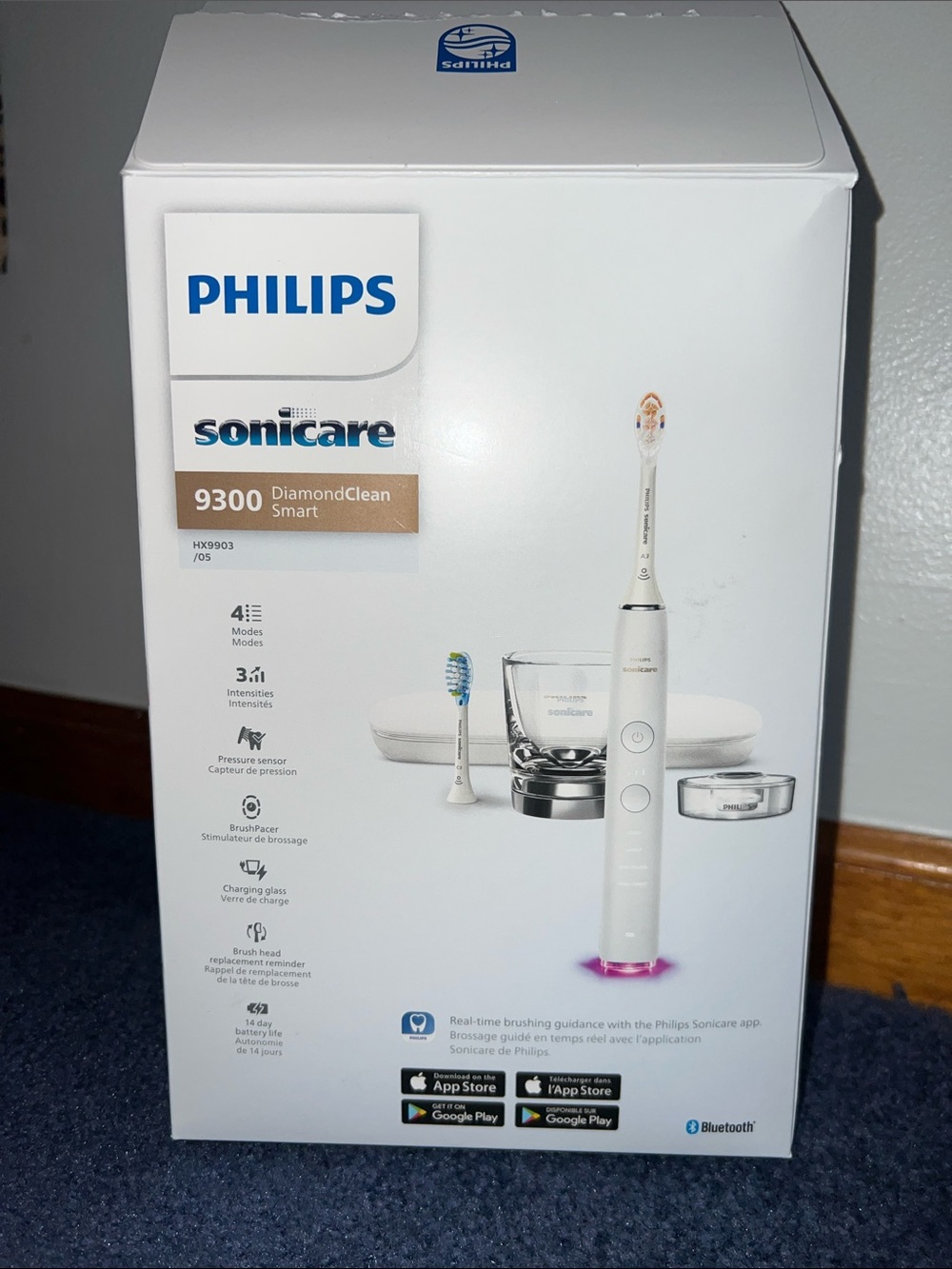 BRAND NEW!! Philips Sonicare 9300 DiamondClean Smart Electric Toothbrush - White